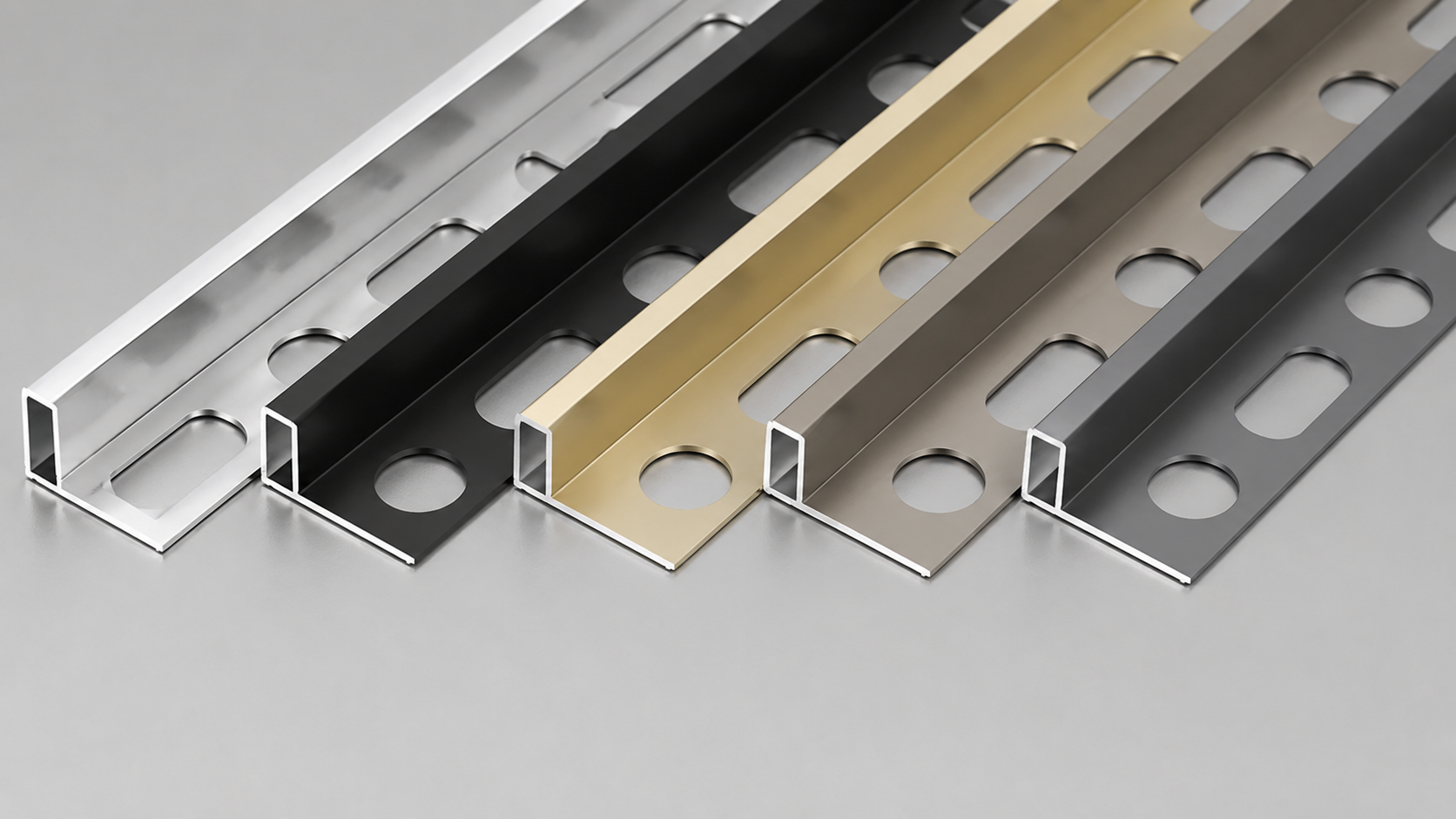 Square Edge Aluminium Tile Trim